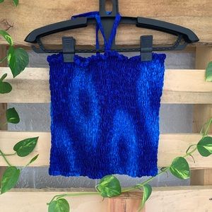 Blue Rima Tube Top
